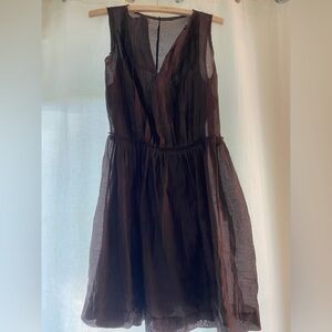 Club Monaco brown dress with slip size small